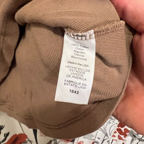 Michael Stars tan taupe long sleeve shirt size 0 S Made in USA - Picture 6 of 11